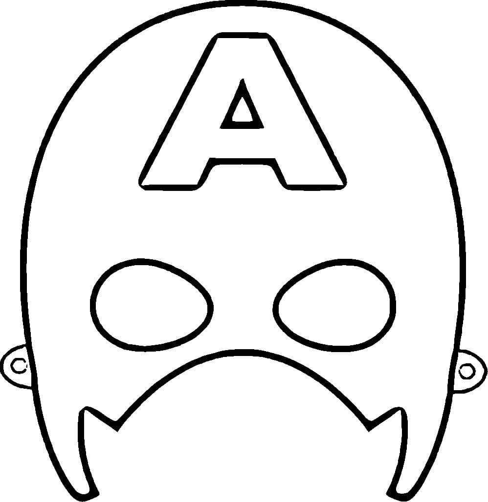 Målarbild Captain America Mask