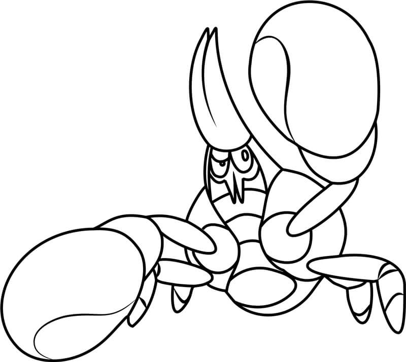 Målarbild Crabrawler Pokemon
