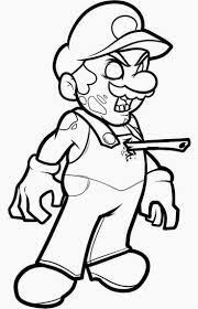 Målarbild Mario Zombie