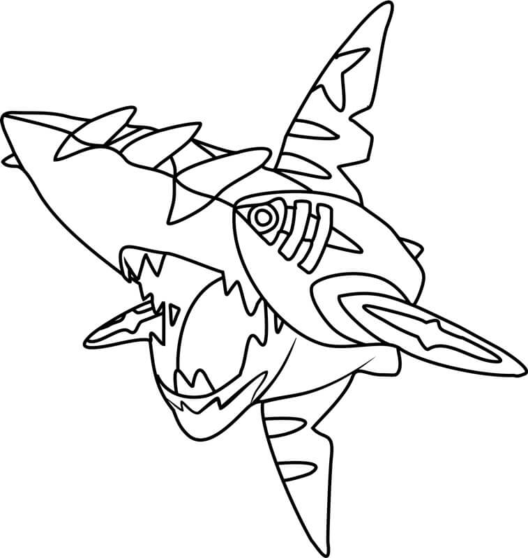 Målarbild Mega Sharpedo Pokemon