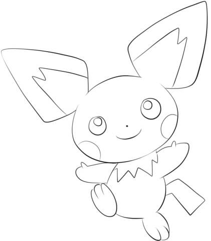 Målarbild Pichu Pokemon