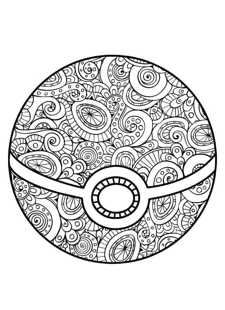 Målarbild Pokeball Mandala