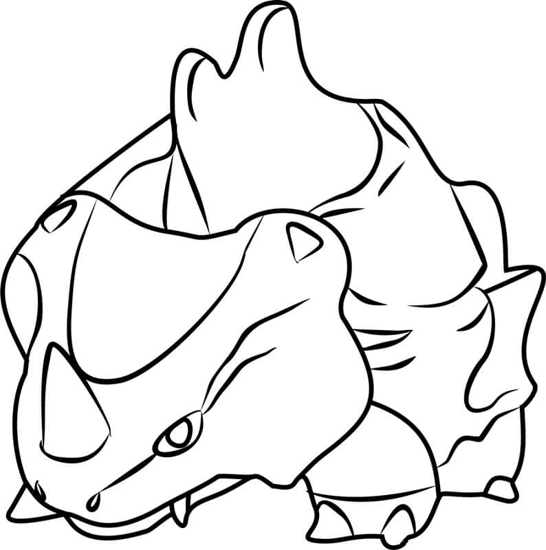 Målarbild Rhyhorn Pokemon
