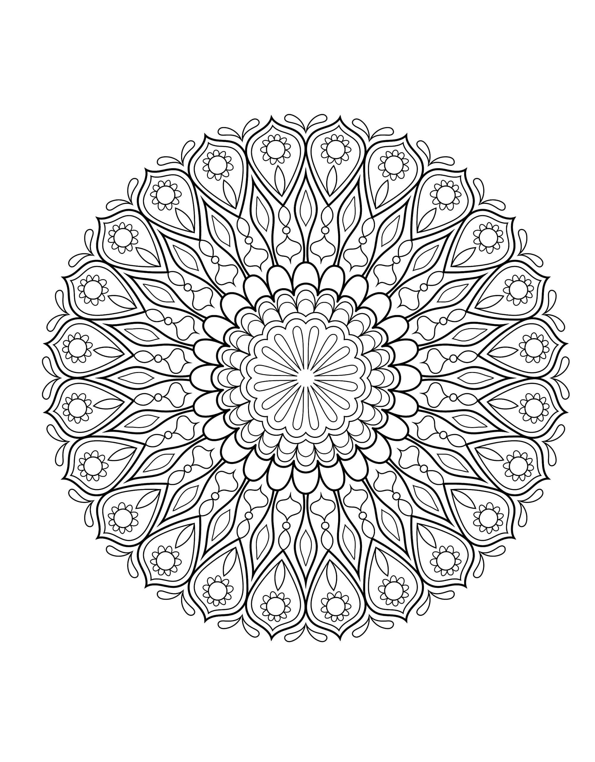 Målarbild Simple Flower Mandala