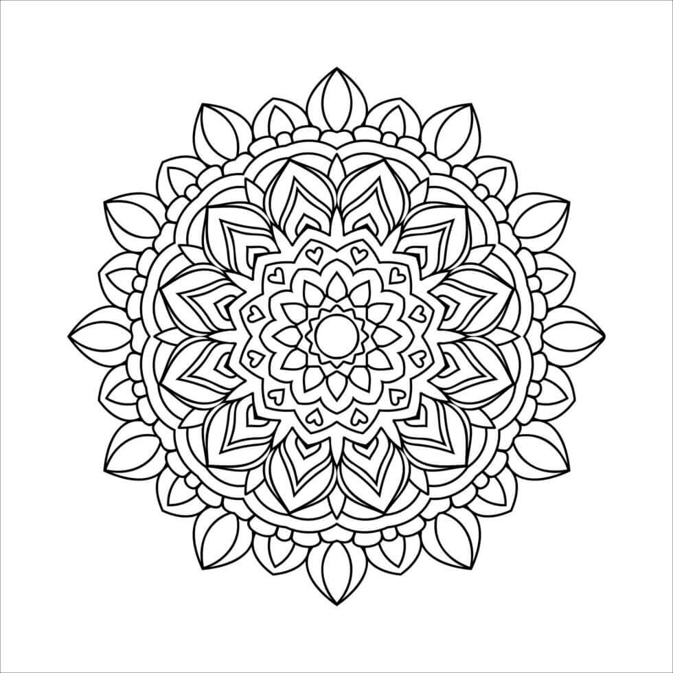 Målarbild Sweet Flower Mandala