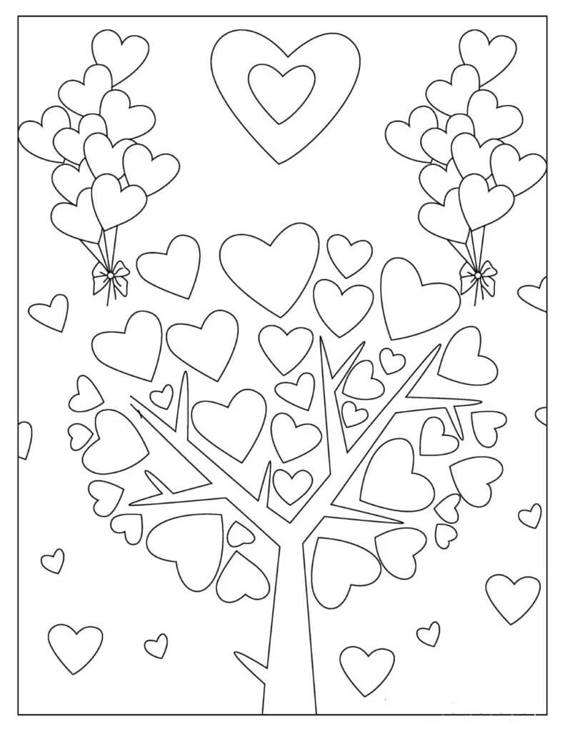 Målarbild Alla Hjärtans Träd