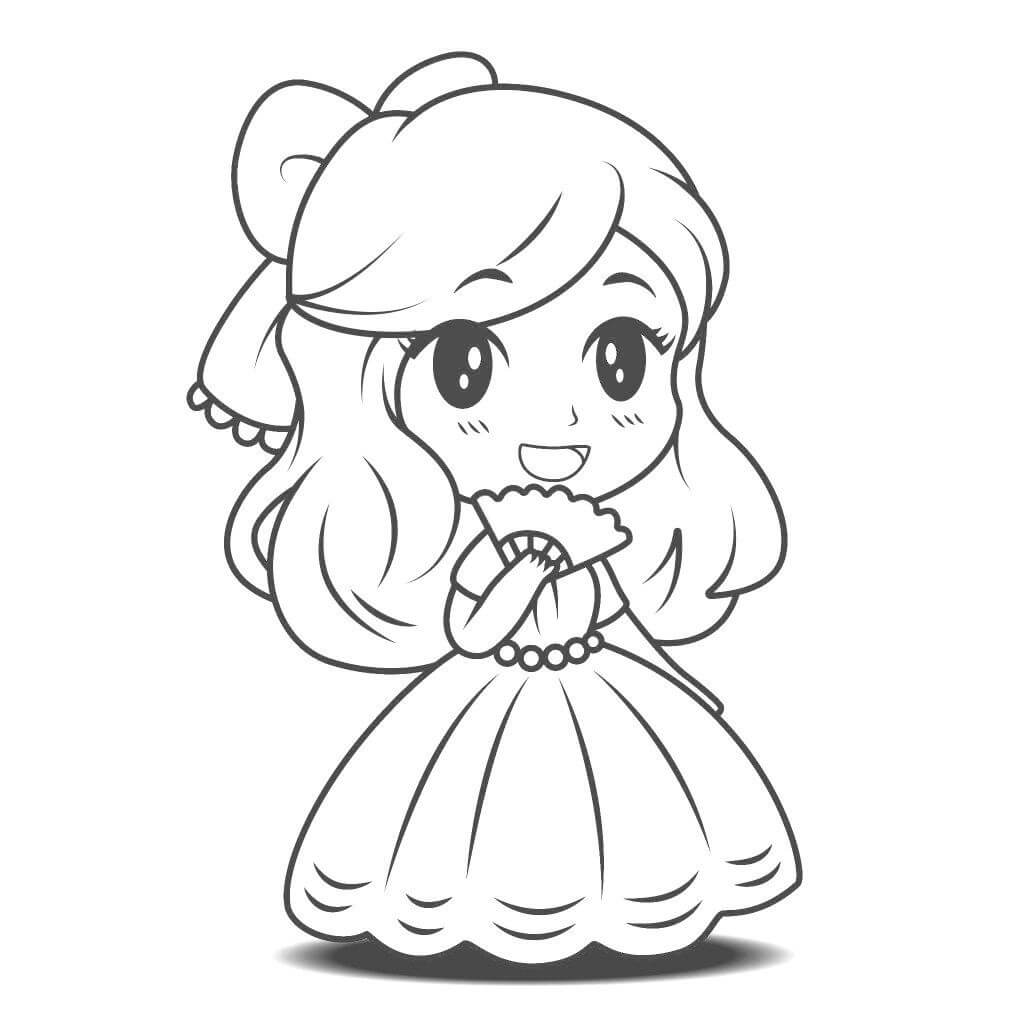 Målarbild Anime Prinsessa