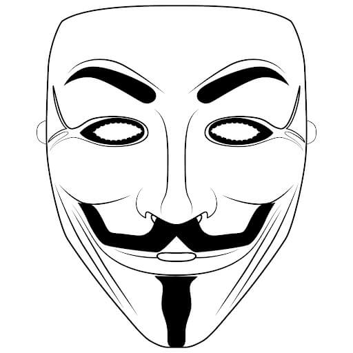 Målarbild Anonymous Mask