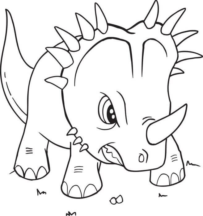 Målarbild Arg Styracosaurus