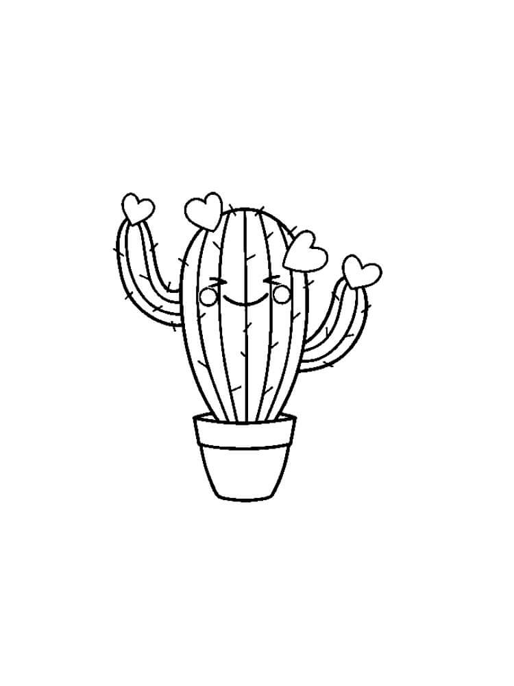 Målarbild Bedårande Kaktus