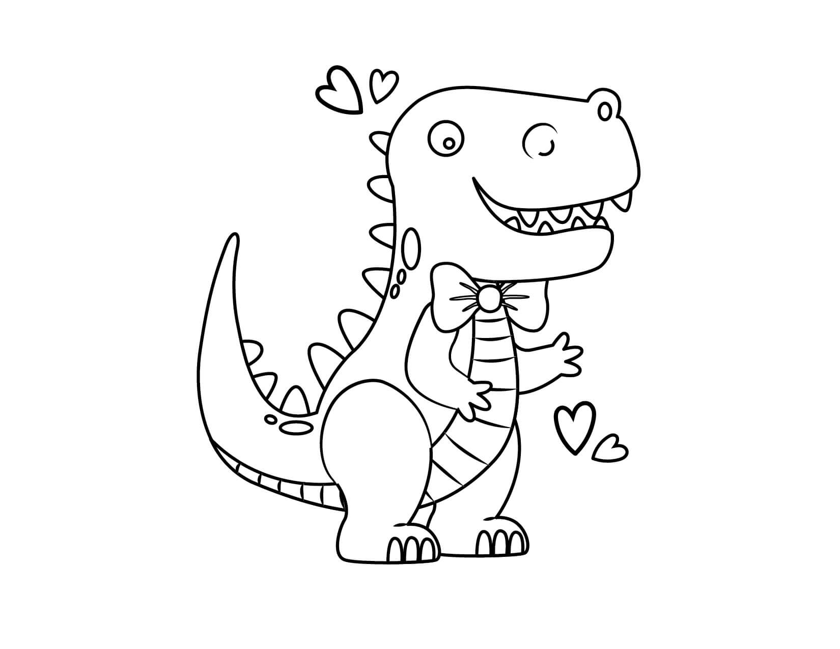 Målarbild Bedårande T-Rex