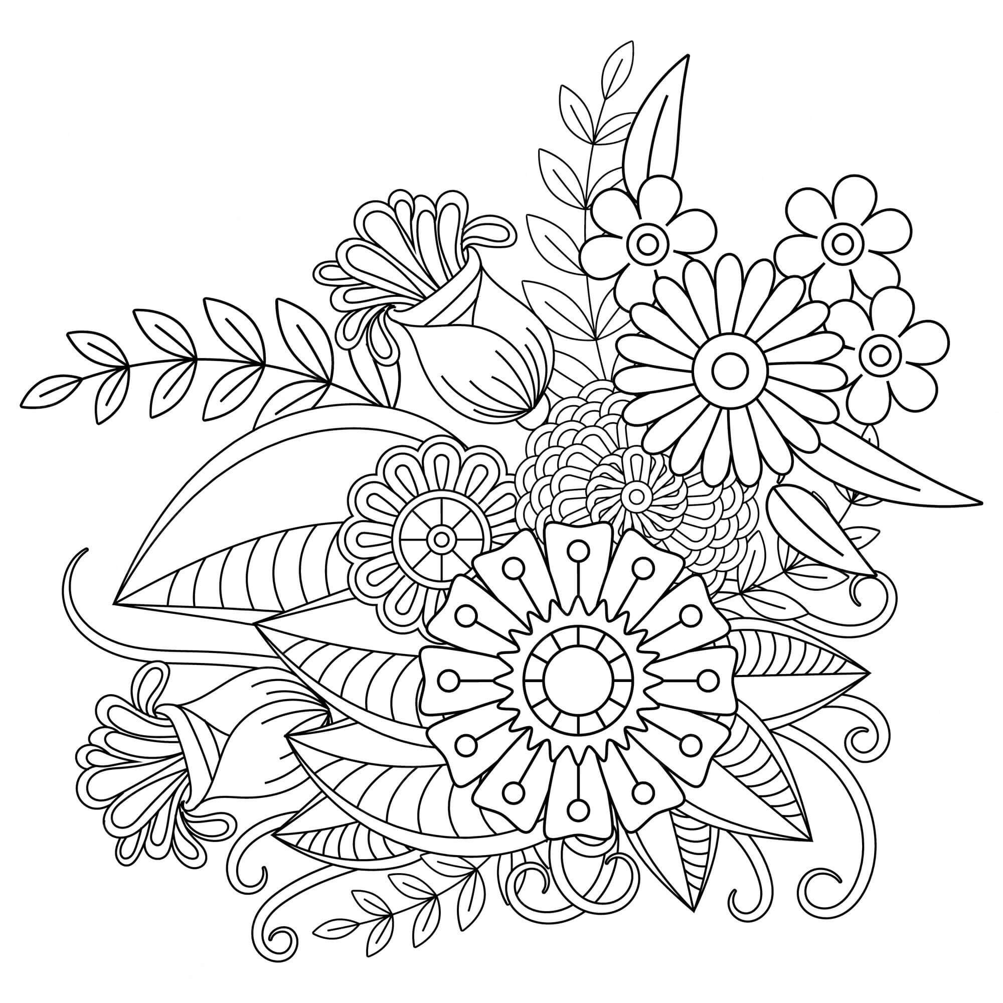 Målarbild Blomma Mandala 1