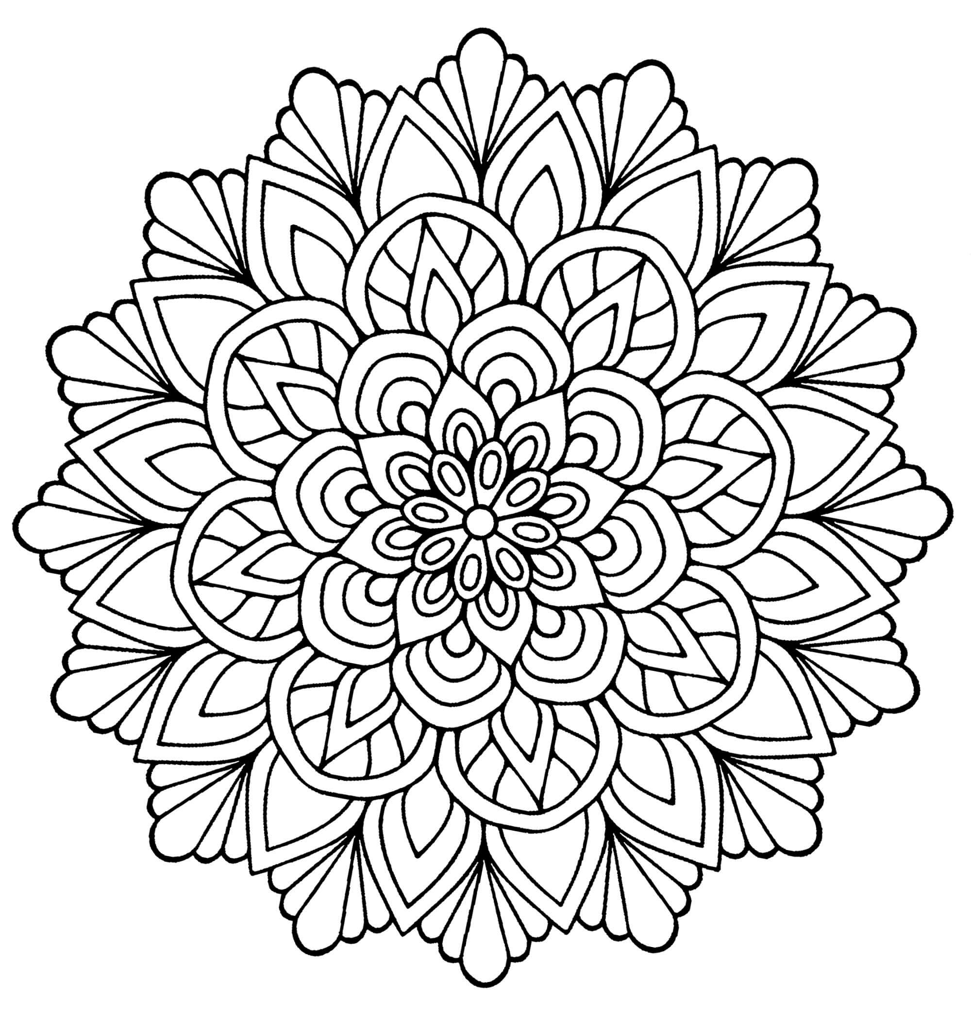 Målarbild Blomma Mandala