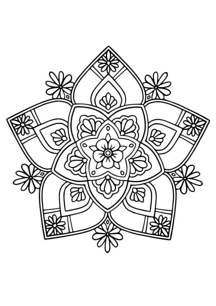 Målarbild Blomma Mandala
