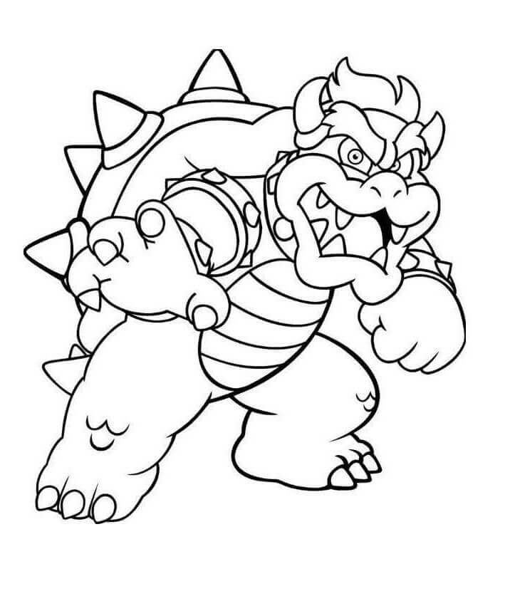 Målarbild Bowser från Mario Bros