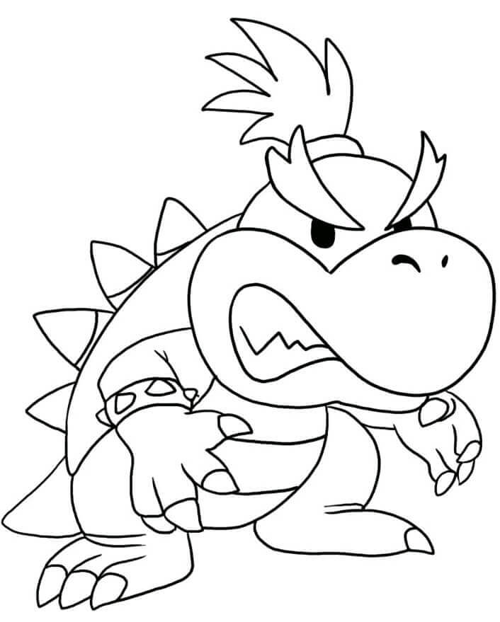 Målarbild Bowser Jr från Super Mario