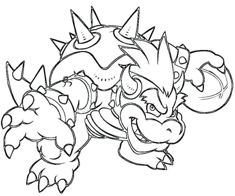 M larbild Bowser Skiv Ut Gratis P Malarbilder se