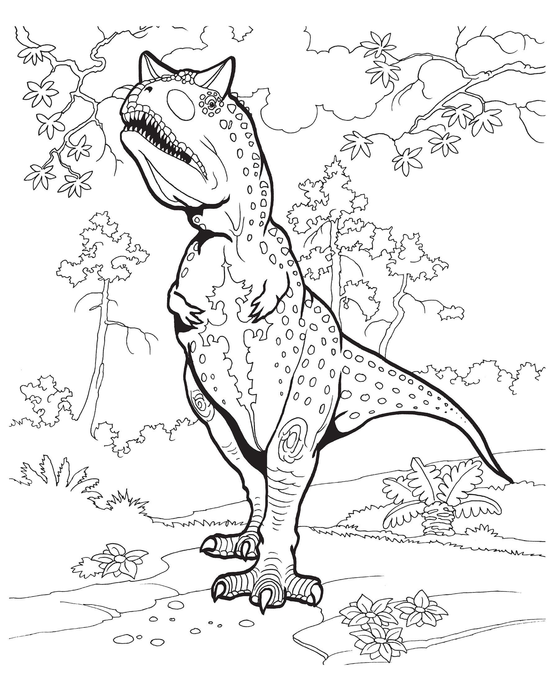 Målarbild Carnotaurus Dinosaurie