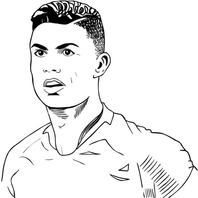 Målarbild Cristiano Ronaldos Ansikte