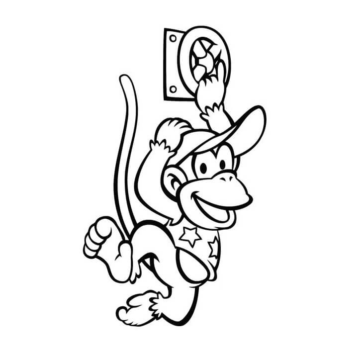 Målarbild Diddy Kong från Mario Bros
