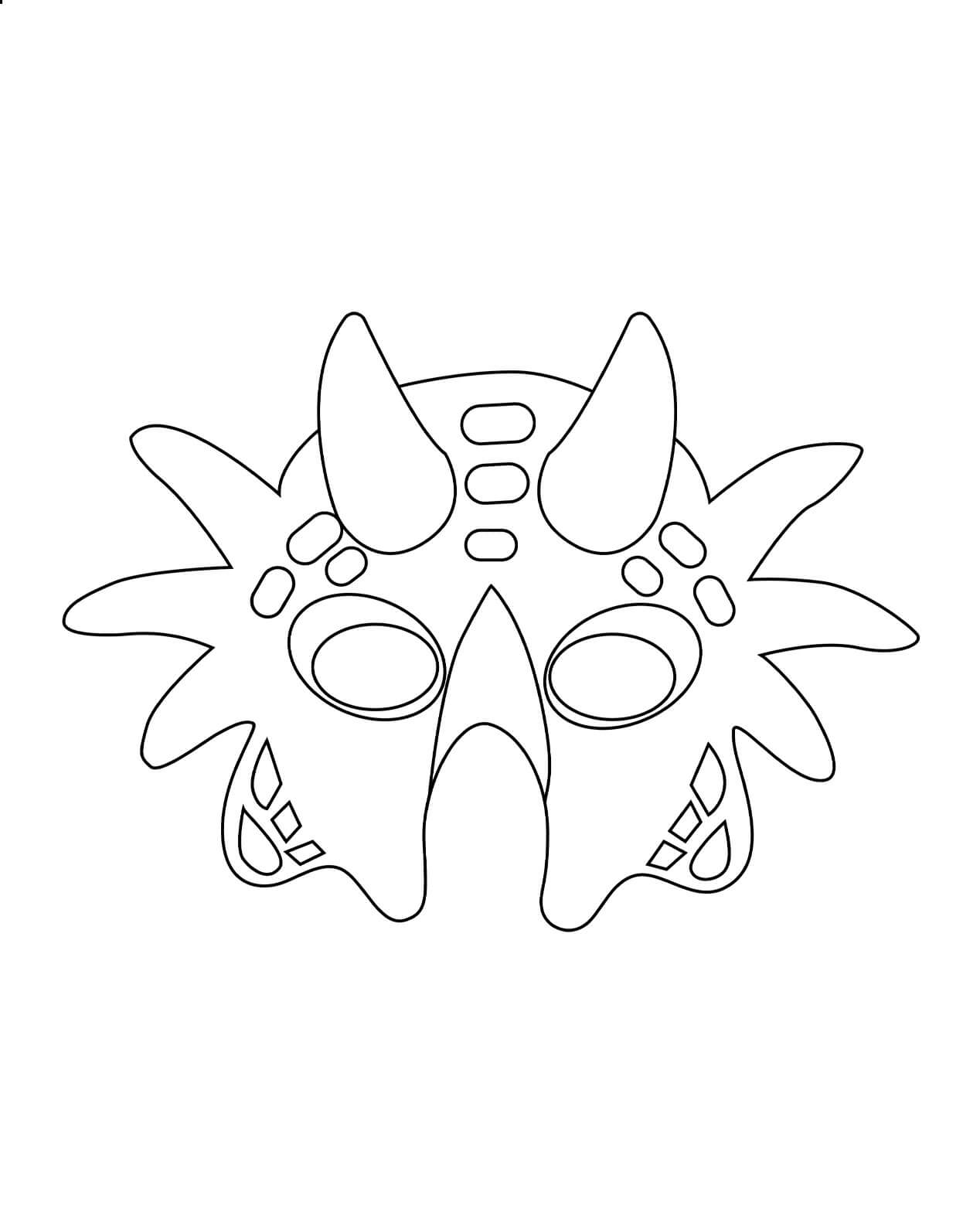 Målarbild Dinosaurie Mask