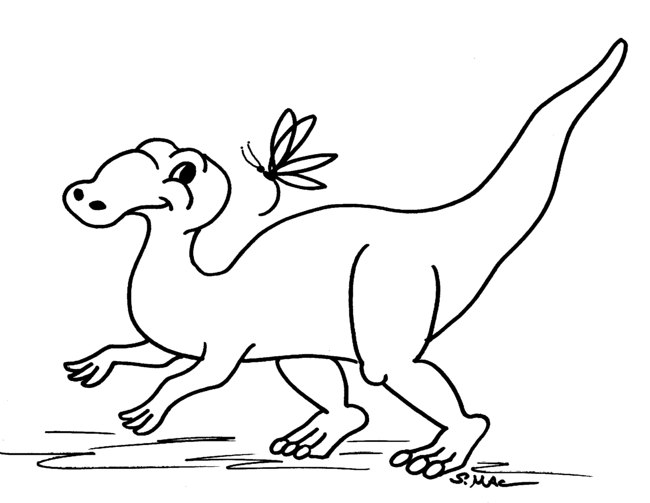 Målarbild Dinosaurie och Trollslända