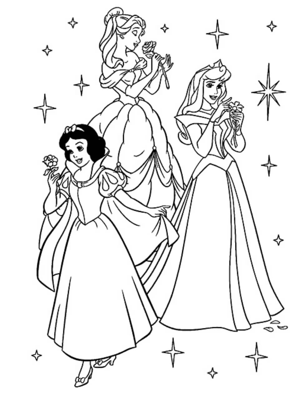 Målarbild Disneyprinsessor