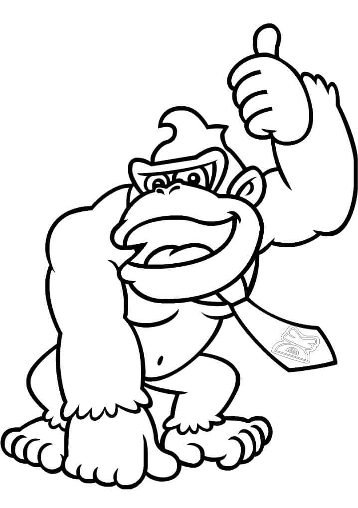 Målarbild Donkey Kong från Mario