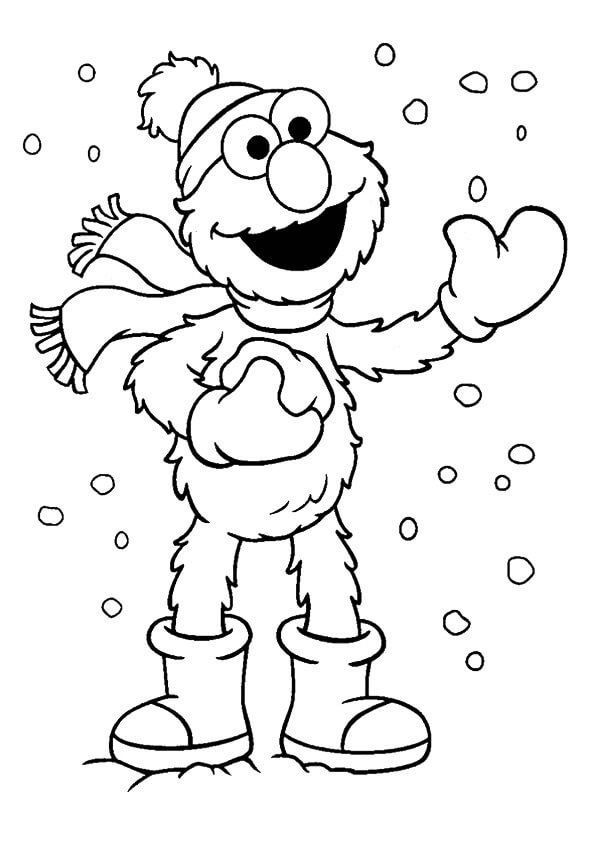 Målarbild Elmo på Vintern