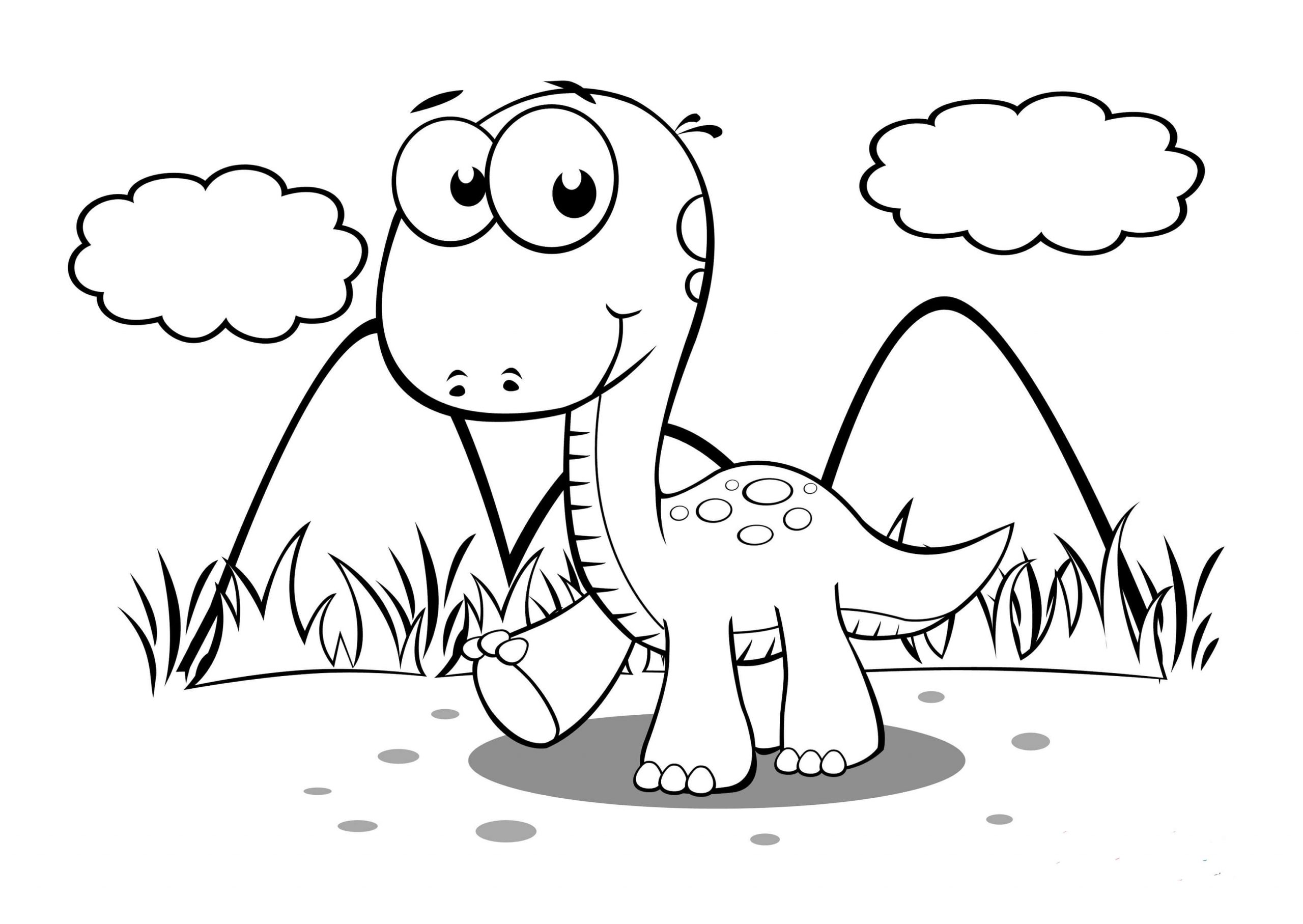 Målarbild En Baby Dinosaurie