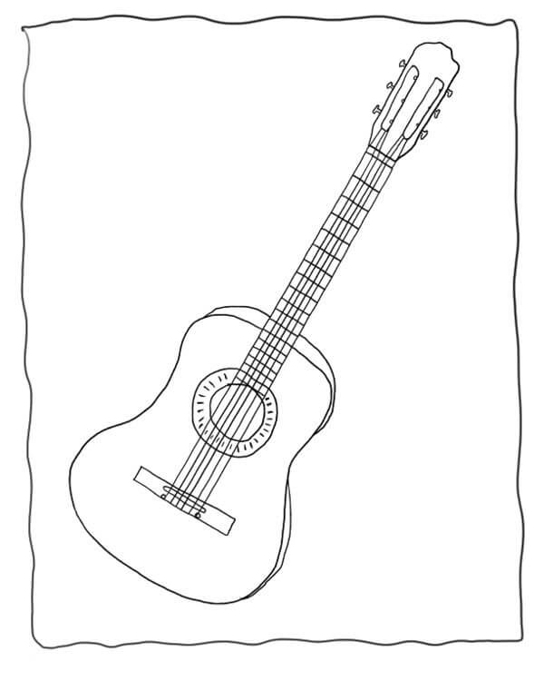 Målarbild En Bra Gitarr