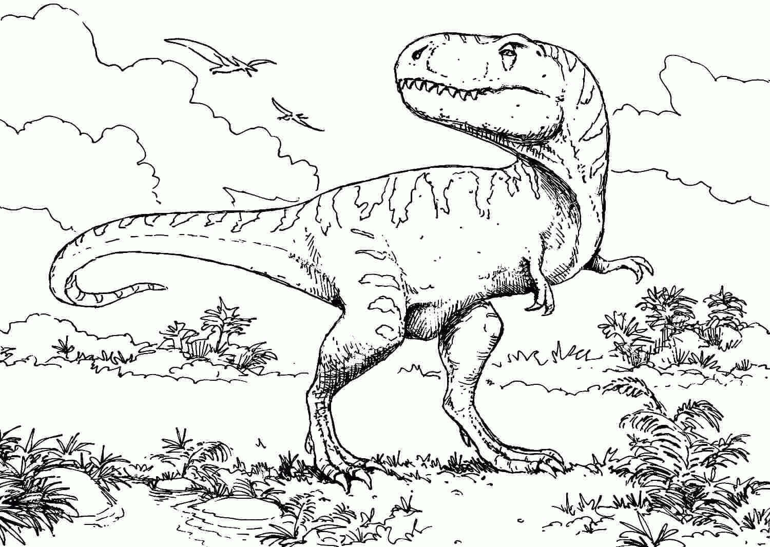Målarbild En Dinosaurie