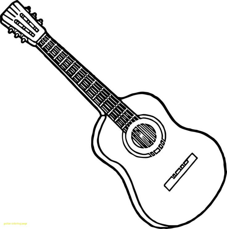Målarbild En Gitarr