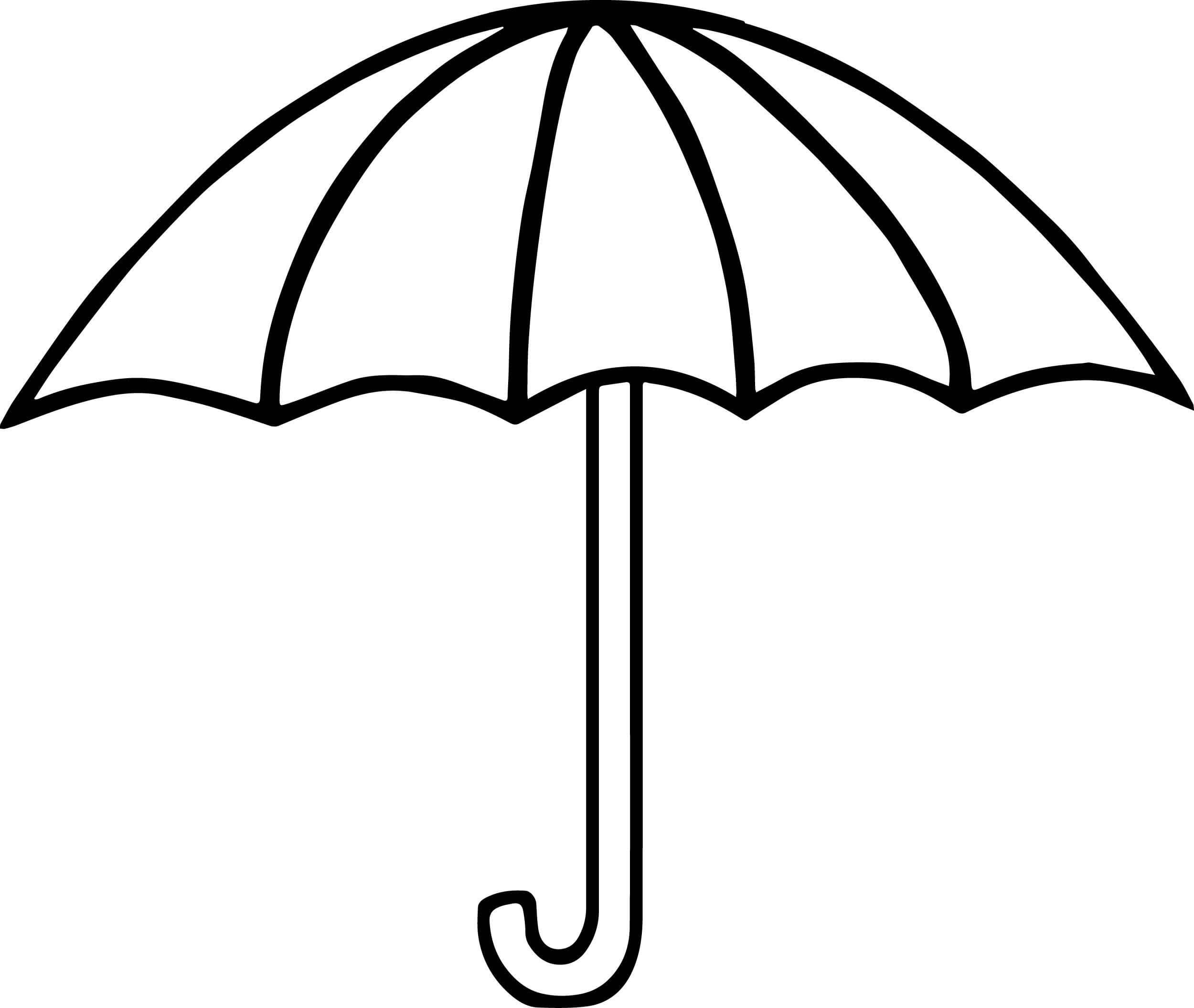 Målarbild Enkelt Paraply