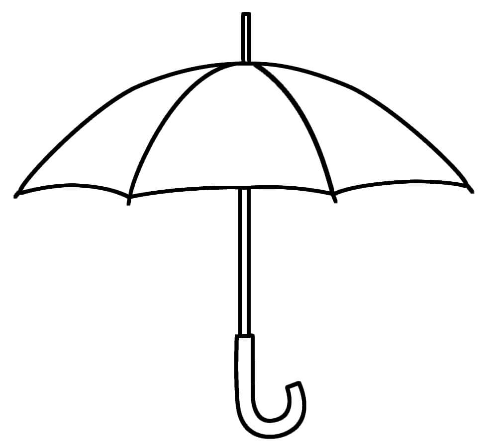 Målarbild Ett Enkelt Paraply