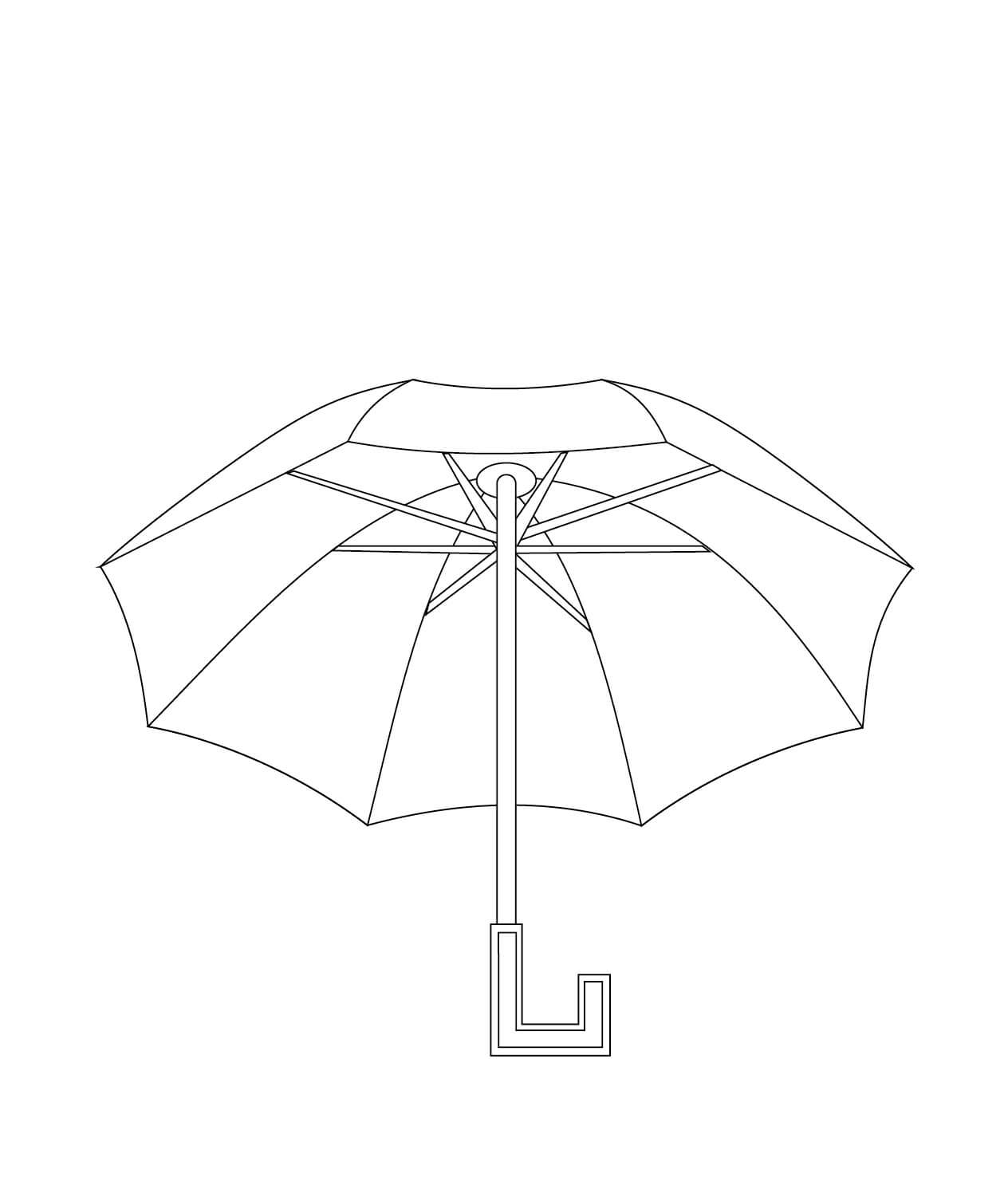 Målarbild Ett Paraply