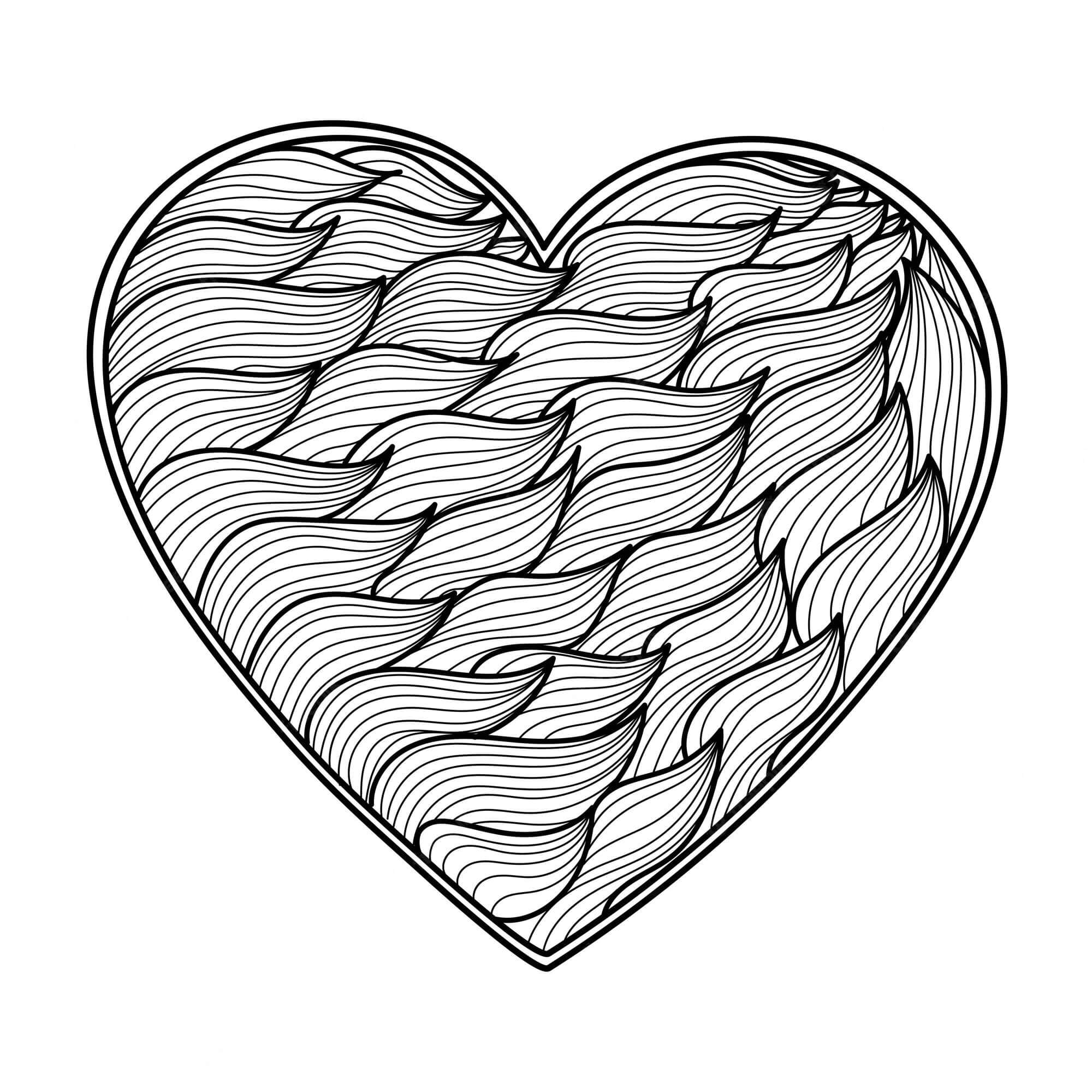 Målarbild Fantastiskt Hjärta Mandala