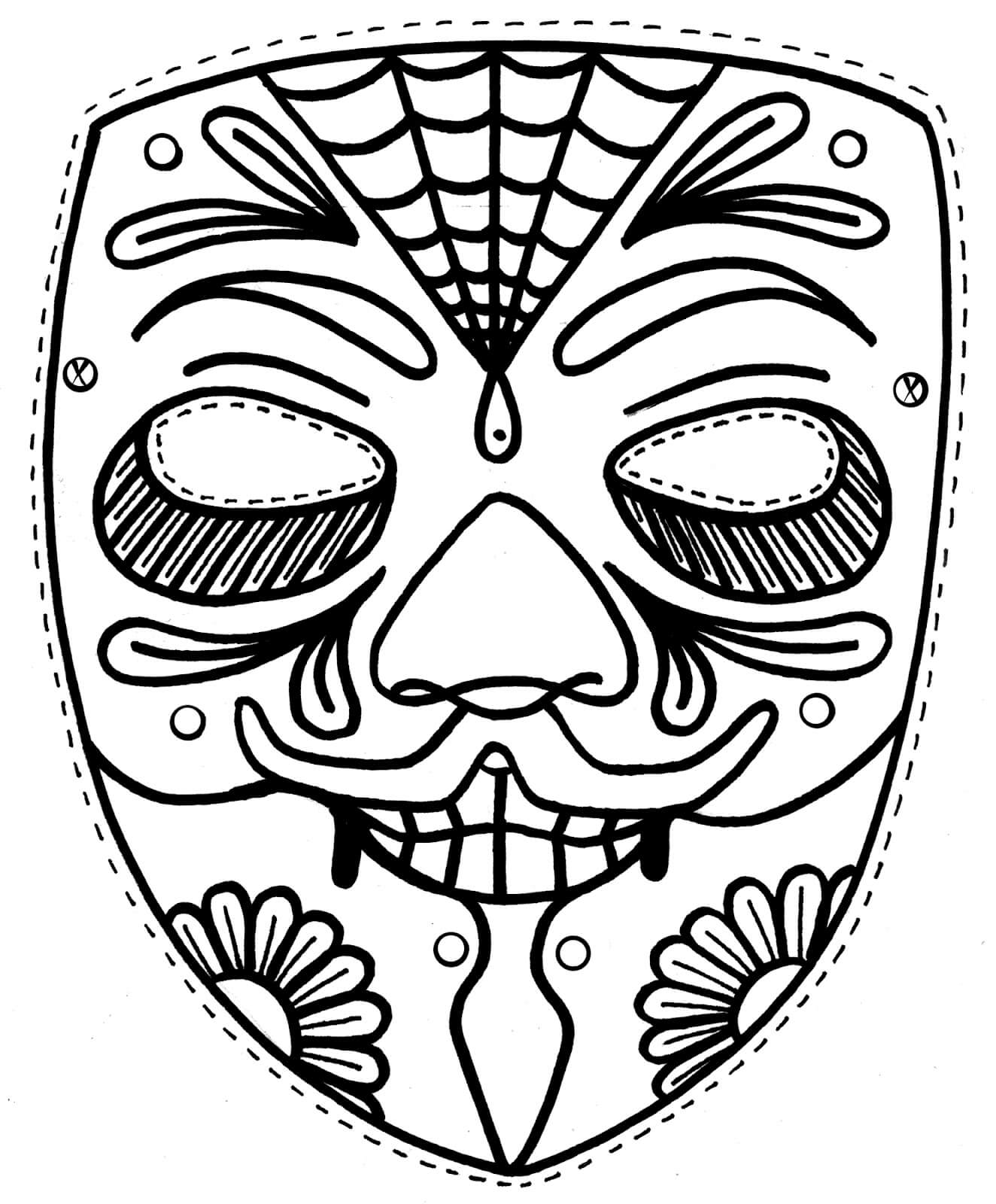 Målarbild Festival Mask