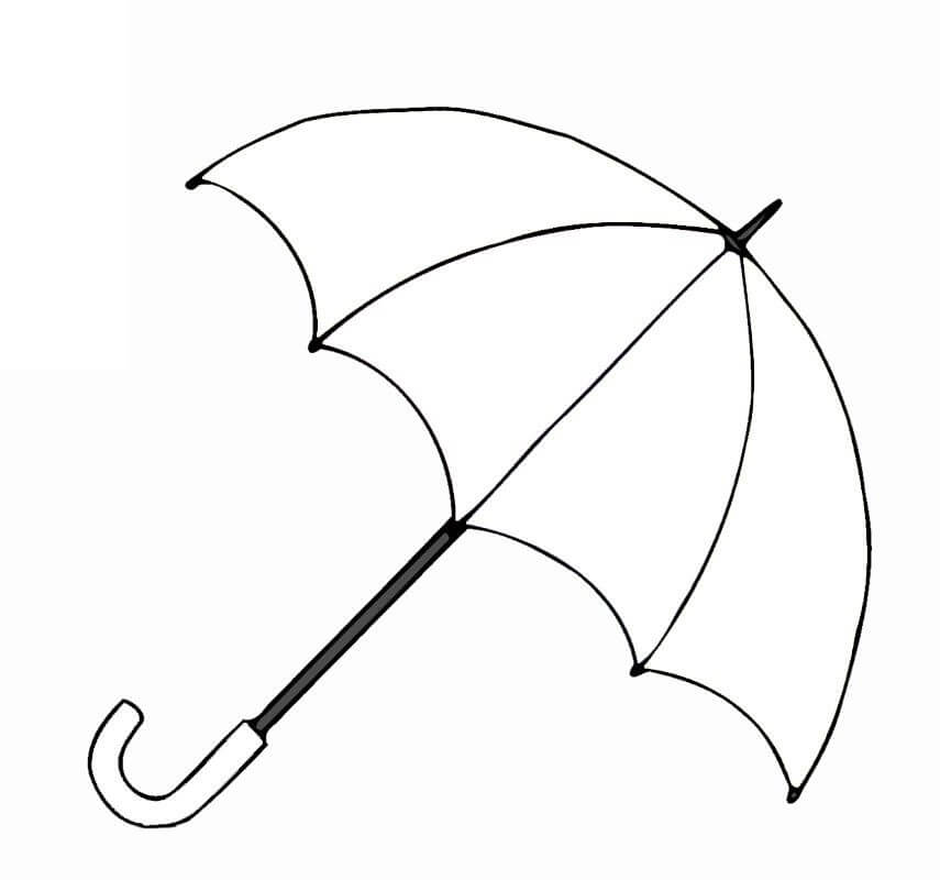 Målarbild Fint Paraply