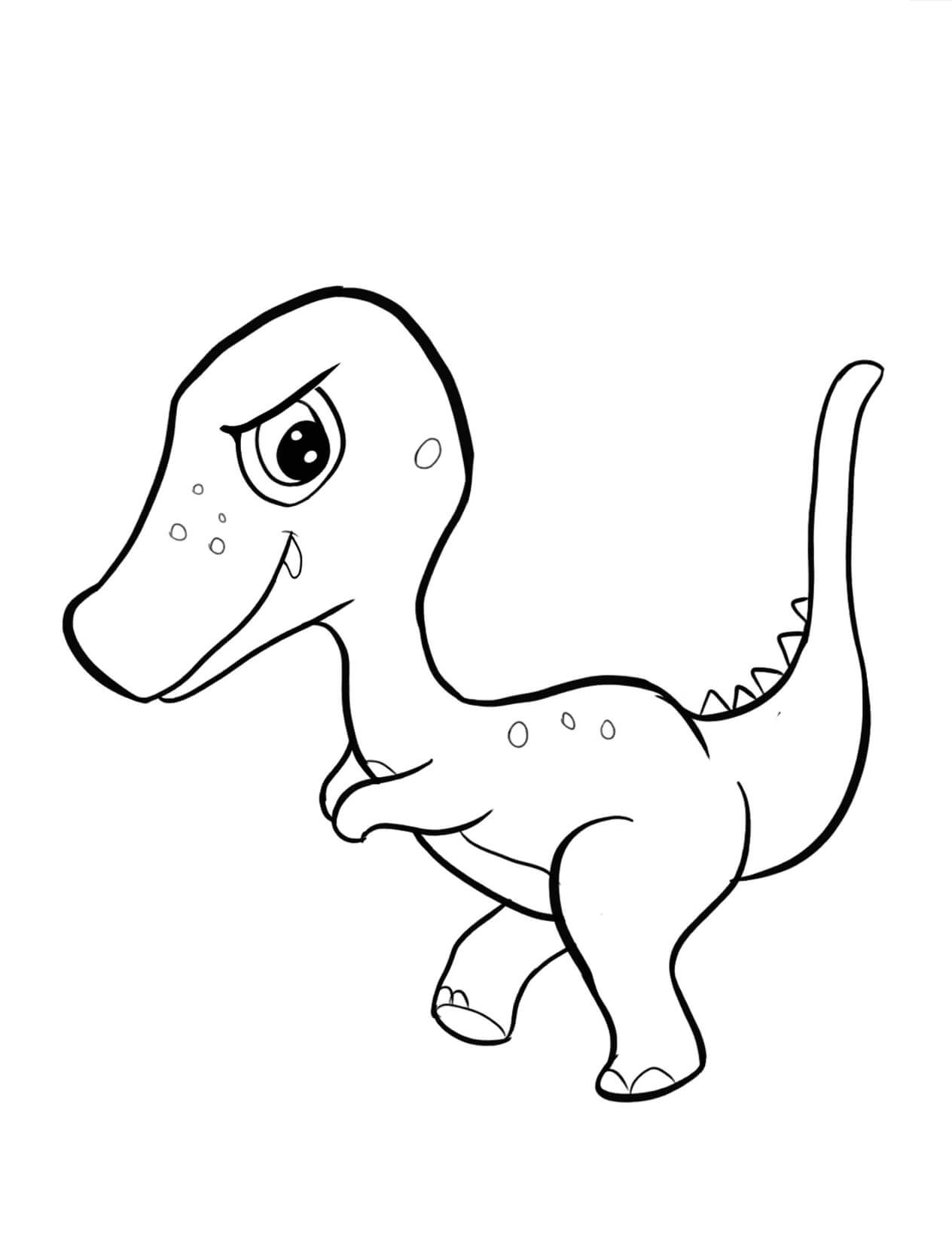 Målarbild Förtjusande Dinosaurie