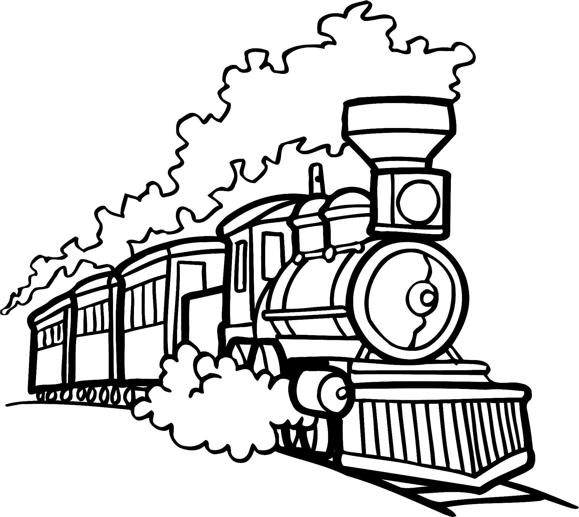 Målarbild Gammalt Tåg