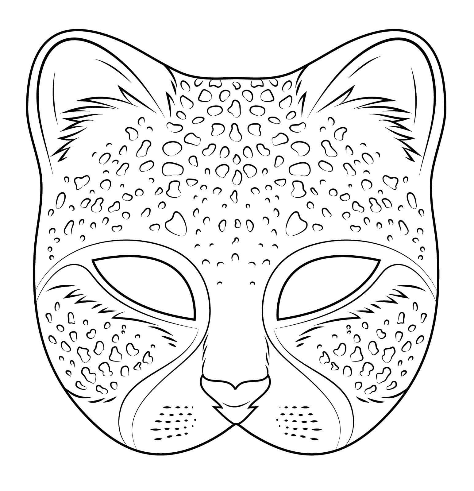 Målarbild Gepard Mask