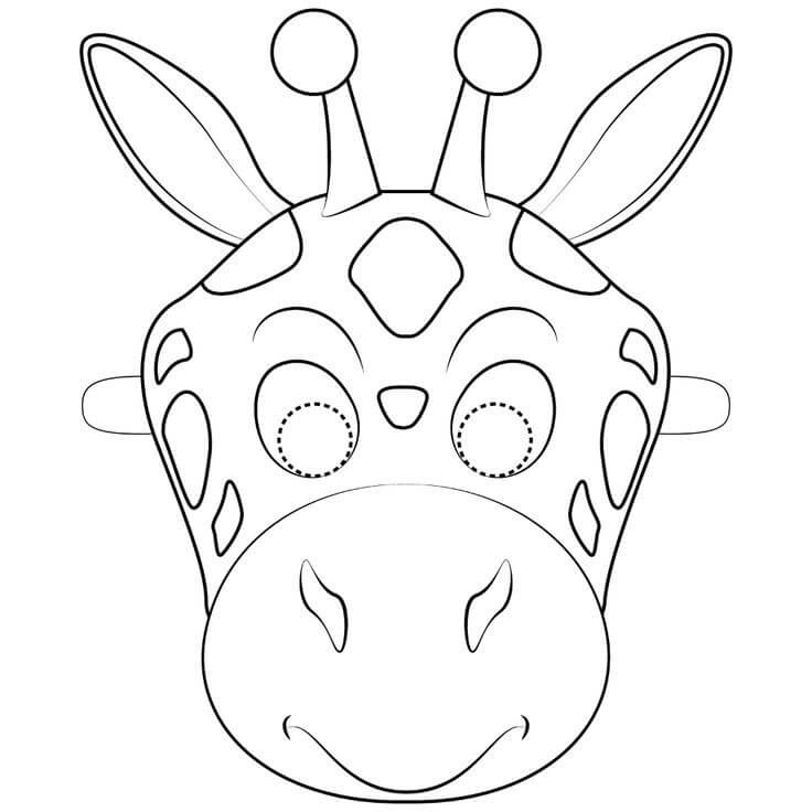 Målarbild Giraff Mask
