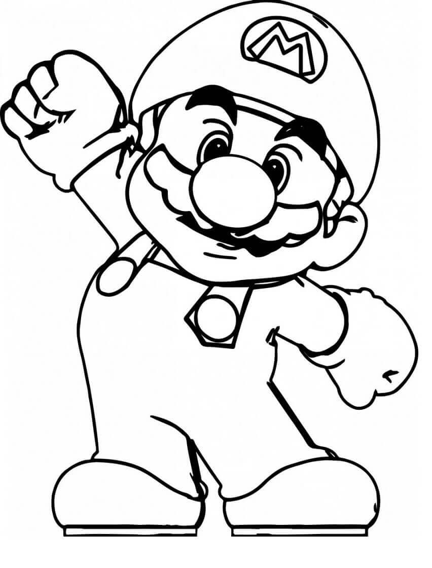 Målarbild Glad Mario