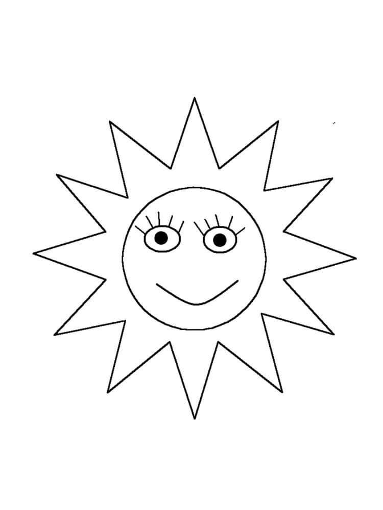 Målarbild Glad Sol