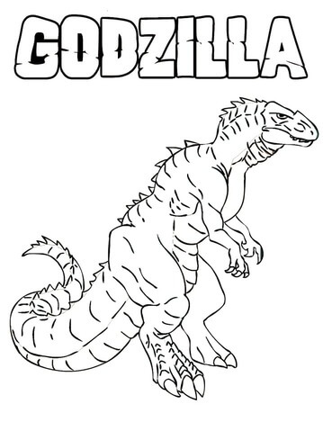 Målarbild Godzilla 11