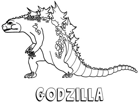 Målarbild Godzilla 19