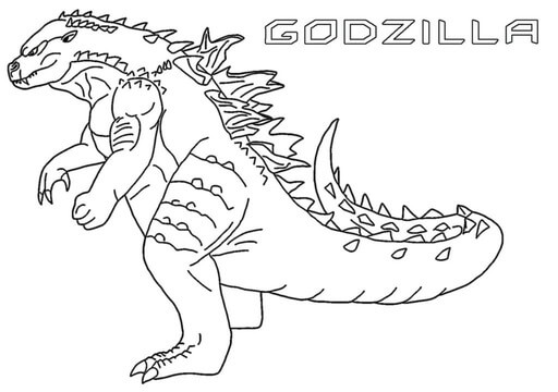 Målarbild Godzilla 20