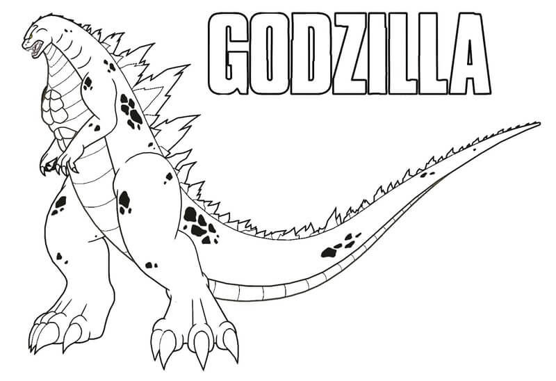 Målarbild Godzilla 24