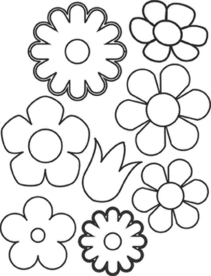 Målarbild Grundläggande Blommor